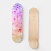 Aangepaste Sjabloon Trendy Pink Blue Paars Green Persoonlijk Skateboard (Voorkant)