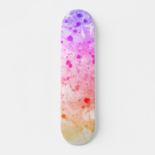 Aangepaste Sjabloon Trendy Pink Blue Paars Green Persoonlijk Skateboard (Voorkant)
