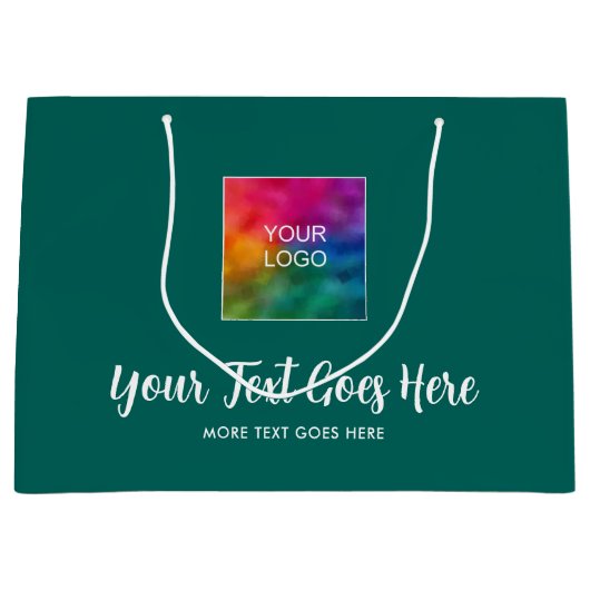 Aangepaste sjabloon upload uw bedrijfslogo hier groot cadeauzakje (Voorkant)