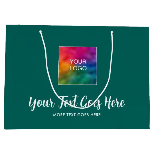 Aangepaste sjabloon upload uw bedrijfslogo hier groot cadeauzakje (Achterkant)