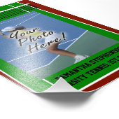 Aangepaste Sjabloon van de Fotogrens van Tennis Pl Foto Afdruk (Hoek)