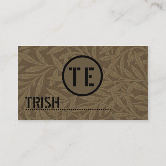 Aangepaste Sjabloon van visitekaartje Earthy Kraft (Achterkant)