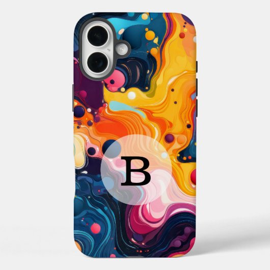 Aangepaste Sjabloon Vibrant Wavy Patroon Case-Mate iPhone Case (Achterkant)