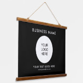 Aangepaste Sjabloon Voeg hier uw zakelijke Logo-te Hangend Wandkleed (Gebogen)
