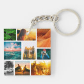 Aangepaste Sjabloon voor 18 fotocollage Sleutelhanger (Achterkant)