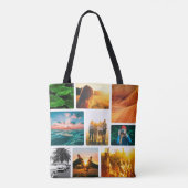 Aangepaste Sjabloon voor 18 fotocollage Tote Bag (Achterkant)