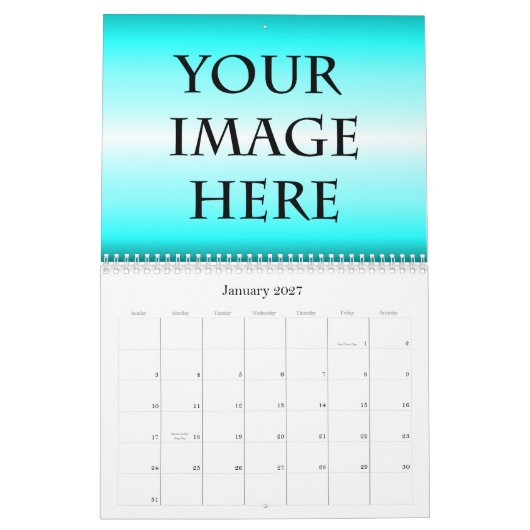 Aangepaste Sjabloon voor agenda Kalender (Jan 2027)