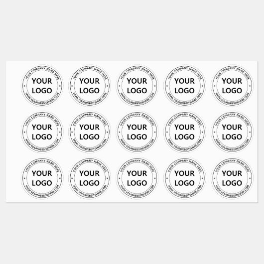 Aangepaste sjabloon voor bedrijfslogo en tekstlabe labels (Vel)