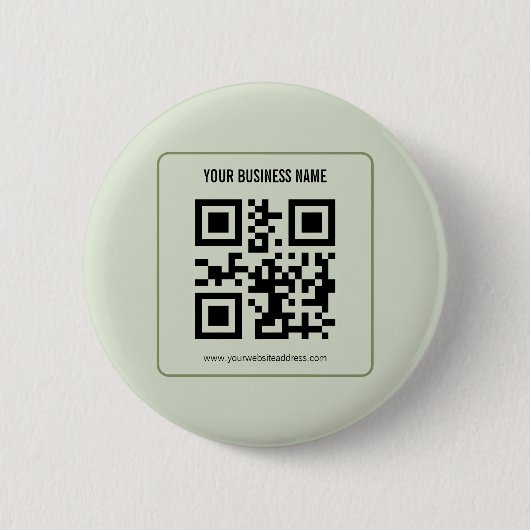 Aangepaste sjabloon voor bedrijfsnaam QR-code Ronde Button 5,7 Cm (Voorkant)