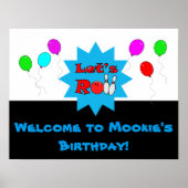 Aangepaste Sjabloon voor Bowling-Poster Poster (Voorkant)