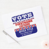 Aangepaste Sjabloon voor campagne Ronde Klassieke  Vierkante Sticker (Envelop)