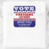 Aangepaste Sjabloon voor campagne Ronde Klassieke  Vierkante Sticker (Tas)