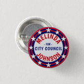 Aangepaste Sjabloon voor campagne Stars Stripes Ronde Button 3,2 Cm (Voorkant /achterkant)