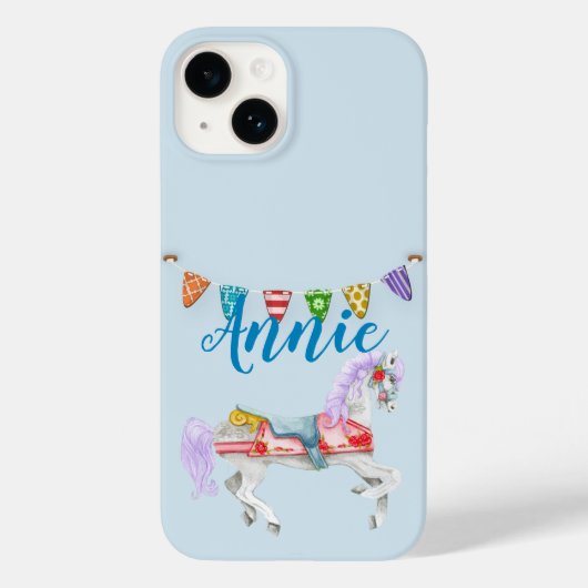 Aangepaste Sjabloon voor carrouselpaarden Case-Mate iPhone Case (Achterkant)