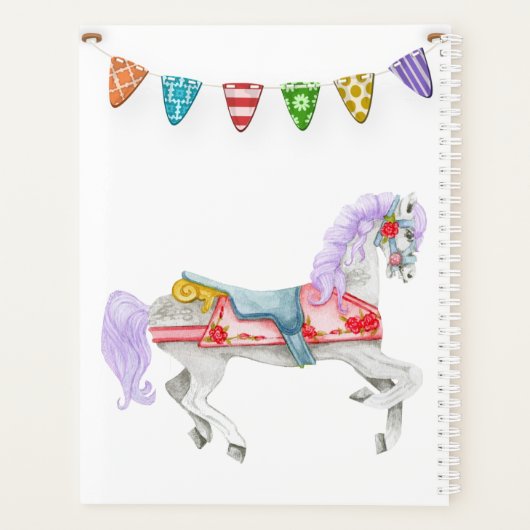 Aangepaste Sjabloon voor carrouselpaarden Planner (Achterkant)