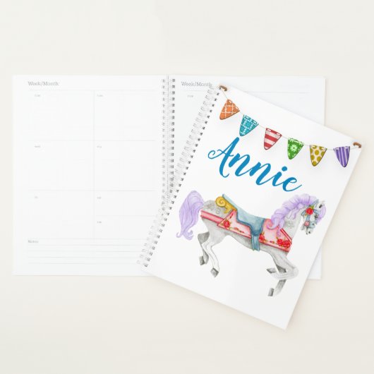 Aangepaste Sjabloon voor carrouselpaarden Planner (Display)