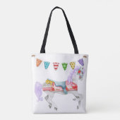 Aangepaste Sjabloon voor carrouselpaarden Tote Bag (Achterkant)