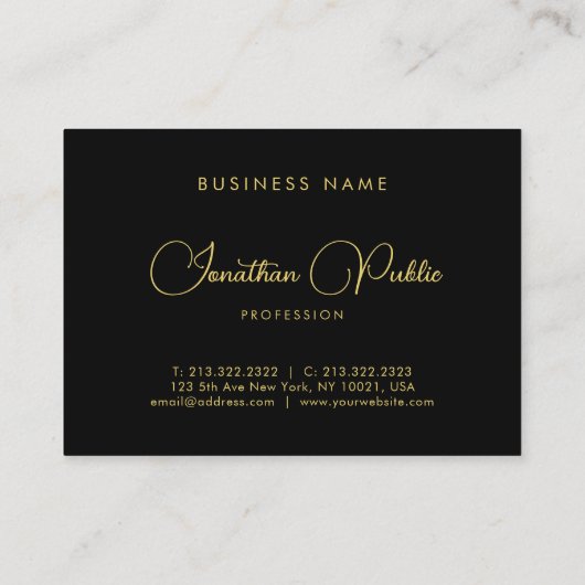 Aangepaste Sjabloon voor de naam van Calligrafie-s Visitekaartje (Achterkant)