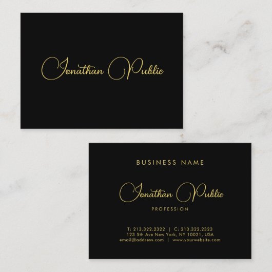 Aangepaste Sjabloon voor de naam van Calligrafie-s Visitekaartje (Voorkant / Achterkant)