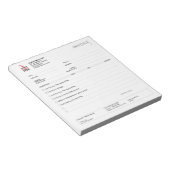 Aangepaste sjabloon voor factuur voor mobiele nota notitieblok (Schuin)