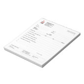 Aangepaste sjabloon voor factuur voor mobiele nota notitieblok (Linkerzijde)