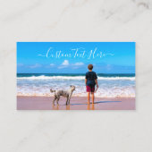 Aangepaste sjabloon voor foto- en tekstvisitekaart visitekaartje (Achterkant)