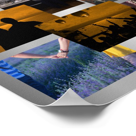 Aangepaste Sjabloon voor fotocollage voor acht fot Poster (Hoek)