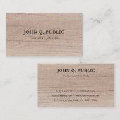 Aangepaste Sjabloon voor hout: elegante profession Visitekaartje (Voorkant / Achterkant)