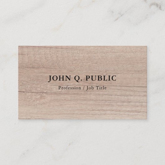 Aangepaste Sjabloon voor hout: elegante profession Visitekaartje (Voorkant)