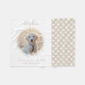 Aangepaste sjabloon voor huisdierfoto met beige en fleece deken (Voorkant (Horizontaal))