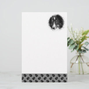 Aangepaste sjabloon voor huisdierfoto met zwarte p briefpapier