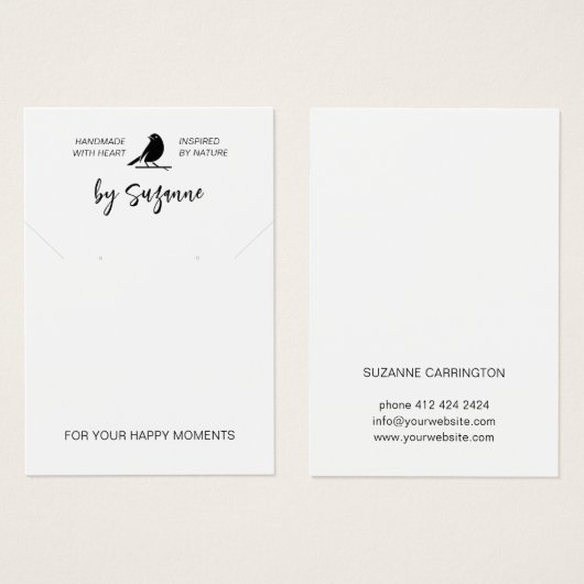 Aangepaste Sjabloon voor juwelen die een DisplayCa Visitekaartje (Voorkant /achterkant)