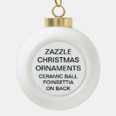 Aangepaste Sjabloon voor kerstversiering in de Kog Keramische Bal Ornament (Voorkant)