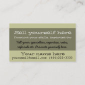 Aangepaste sjabloon voor leraar leraar visitekaartje (Achterkant)