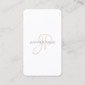 Aangepaste Sjabloon voor modern elegant monogram o Visitekaartje (Voorkant)