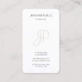 Aangepaste Sjabloon voor modern elegant monogram o Visitekaartje (Achterkant)