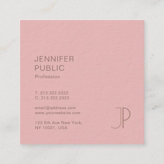 Aangepaste Sjabloon voor modern rendementsontwerp Vierkante Visitekaartje (Achterkant)