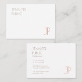 Aangepaste Sjabloon voor moderne elegant Visitekaartje (Voorkant / Achterkant)