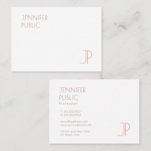 Aangepaste Sjabloon voor moderne elegant Visitekaartje (Voorkant / Achterkant)