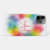 Aangepaste Sjabloon voor moderne kleurrijke monogr Case-Mate iPhone Case (Achterkant (horizontaal))