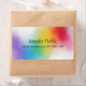 Aangepaste Sjabloon voor moderne regenboogkleuren Etiket (Insitu)