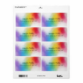 Aangepaste Sjabloon voor moderne regenboogkleuren Etiket (Full Sheet)