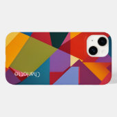 Aangepaste Sjabloon voor ontwerptekst van Cubism D Case-Mate iPhone Case (Achterkant (horizontaal))