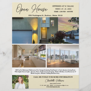 Aangepaste sjabloon voor open huis in onroerend go flyer