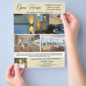 Aangepaste sjabloon voor open huis in onroerend go flyer (Hand)