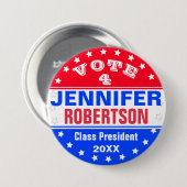 Aangepaste Sjabloon voor President kiezen Ronde Button 7,6 Cm (Voorkant /achterkant)