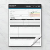 Aangepaste sjabloon voor projectstatusrapport Note Notitieblok