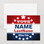 Aangepaste Sjabloon voor rode, witte en blauwe ver Briefkaart (Voorkant / Achterkant)