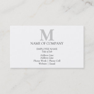 Aangepaste Sjabloon voor stijlvolle monogram Visitekaartje