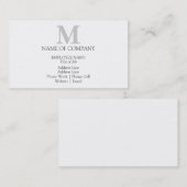 Aangepaste Sjabloon voor stijlvolle monogram Visitekaartje (Voorkant / Achterkant)